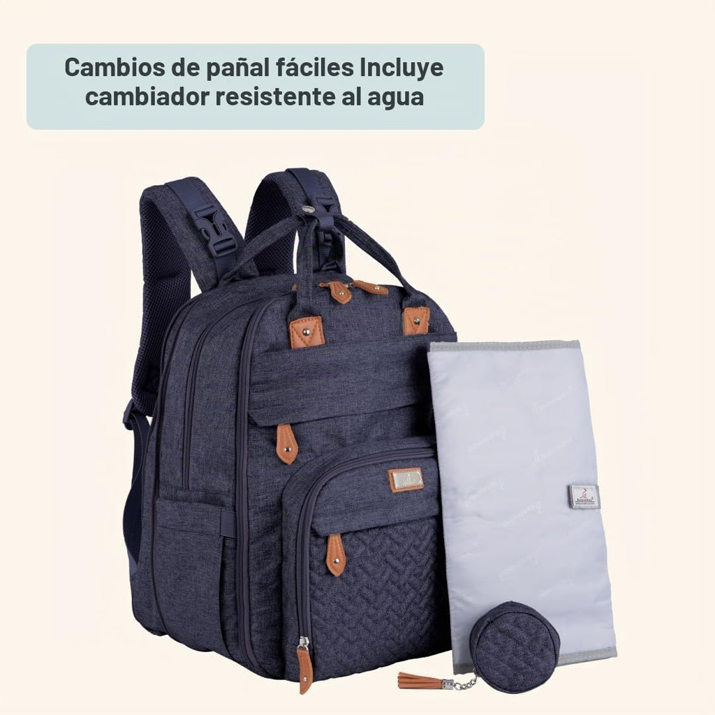 BabbleRoo Mochila para Pañales Extra Grande, Bolsa de Bebé Expandib...