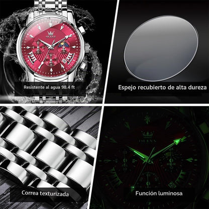 OLEVS Relojes para hombre Relojes de cronógrafo de fácil lectura lu...