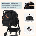 BabbleRoo Mochila para pañales extragrande, bolsa de bebé expandibl...