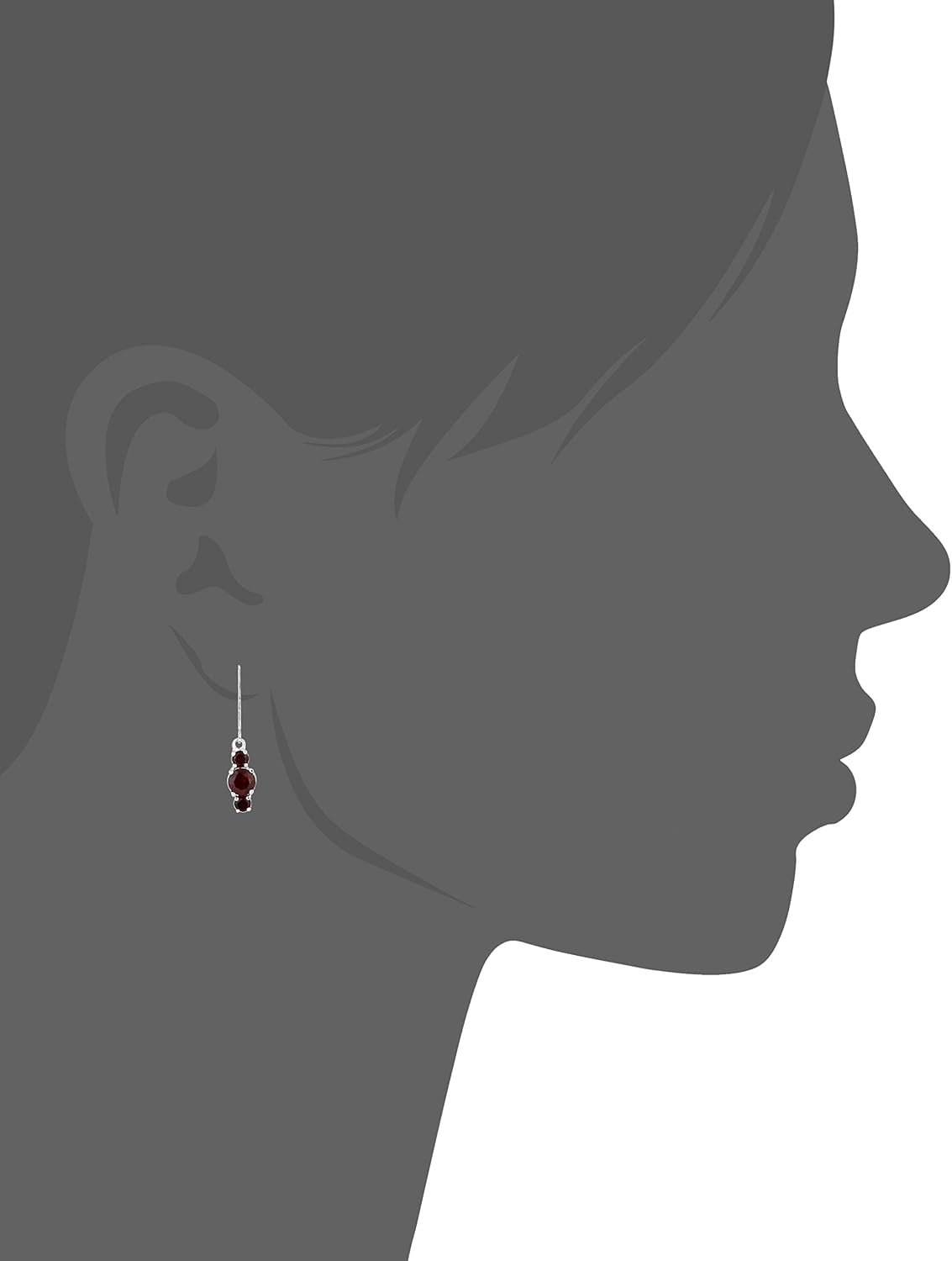 Amazon Essentials Aretes colgantes de plata esterlina con piedras p...