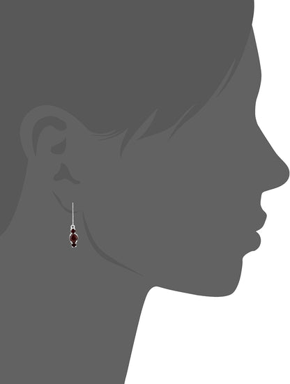 Amazon Essentials Aretes colgantes de plata esterlina con piedras p...