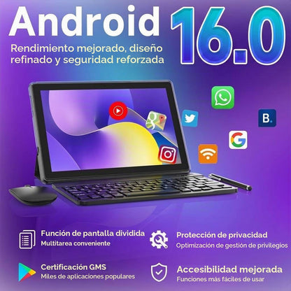 DIGITHINK Tablet PC de 128 GB 10 pulgadas Android 16.0, tabletas An...