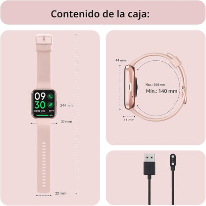 Tensky Reloj inteligente para mujer, Android y iPhone, Alexa integr...