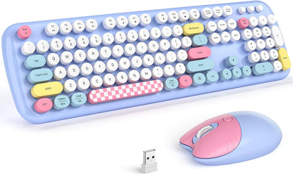 MOFII Combo de teclado y mouse inalámbricos 2.4G, máquina de escrib...