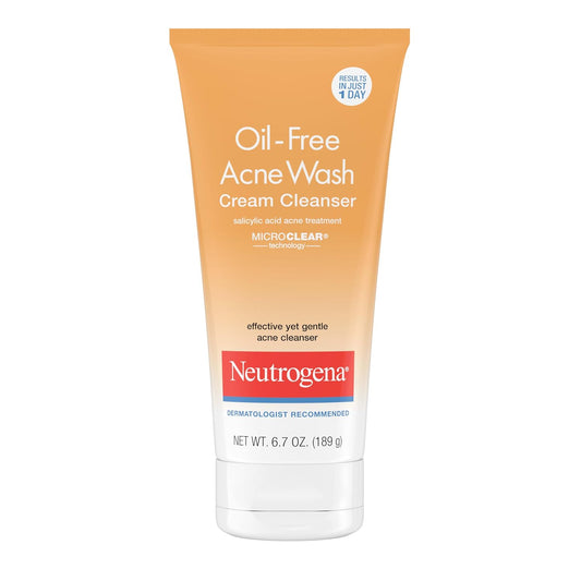 Neutrogena Limpiador en crema para el acné sin aceite con ácido sal...