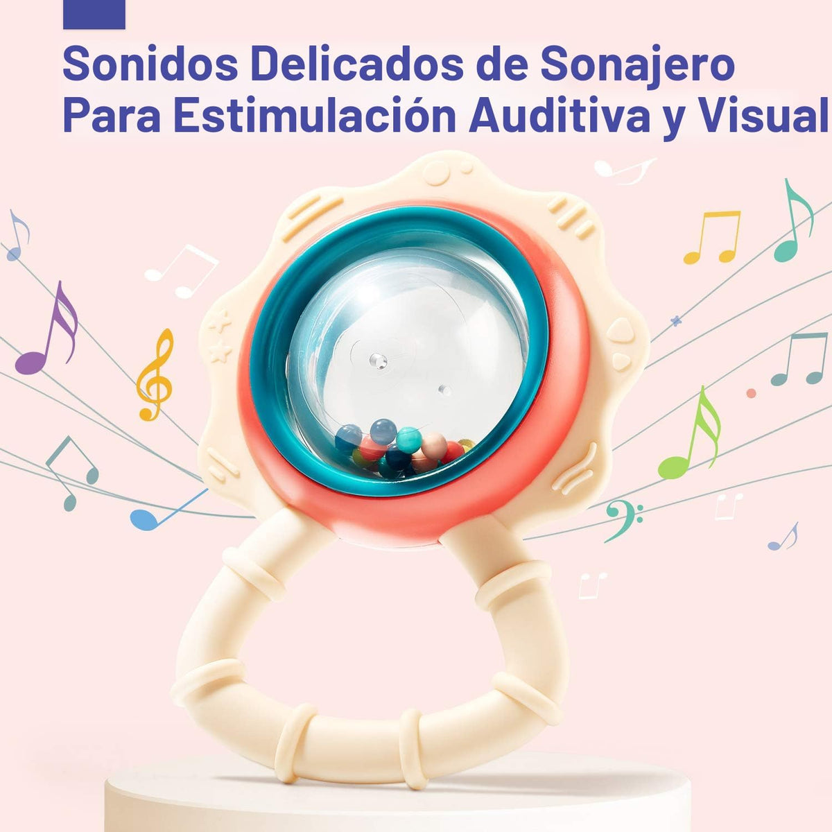 hahaland Juguetes para bebés de 0 a 6 meses - Sonajero para bebés J...