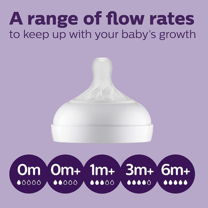 Philips Avent - Juego de regalo para recién nacido, 5 botellas, 2 f...