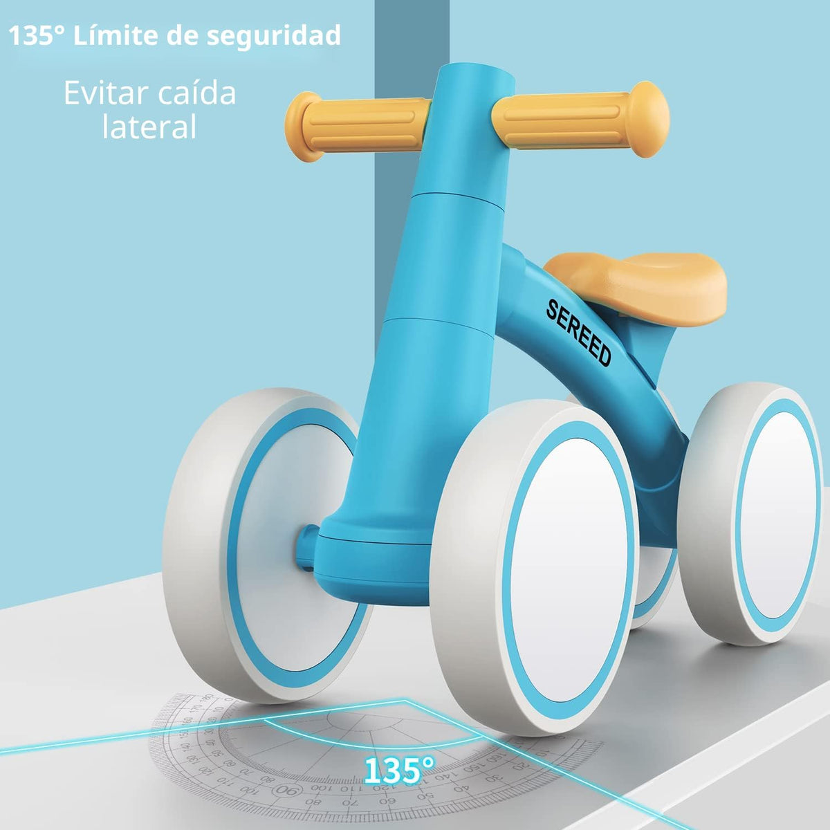 SEREED Bicicleta de equilibrio para bebés de 1 año, bicicleta de eq...