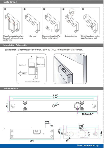 UHPPOTE Salida eléctrica segura 1000kg\/2204lb de la cerradura del...