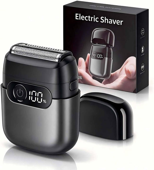 Maquinilla de afeitar eléctrica para hombres, afeitadora de alumini...
