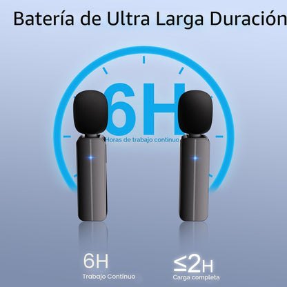 Bulatry - Paquete de 2 mini micrófonos inalámbricos de solapa para...