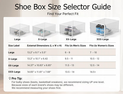 Kuject Cajas de almacenamiento de zapatos XXL, paquete de 12, organ...