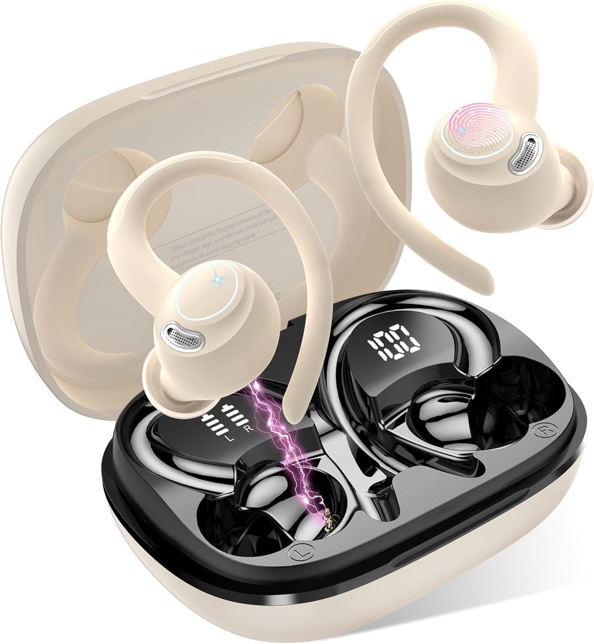 Auriculares inalámbricos, Bluetooth 5.4, auriculares deportivos sob...
