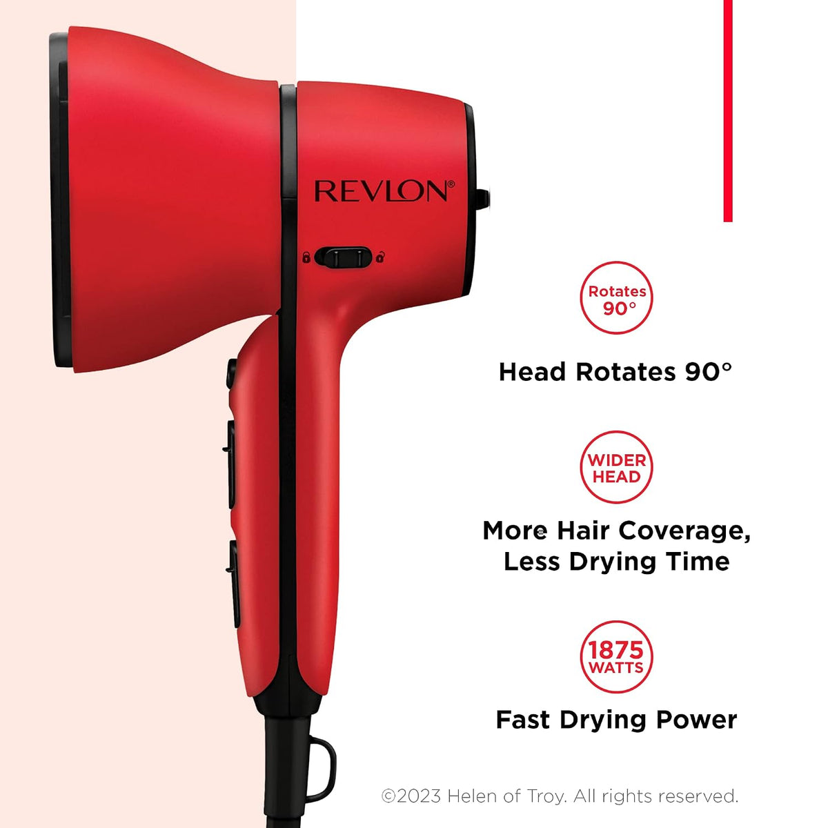 REVLON Secador de pelo con control de flujo de aire con difusor, co...