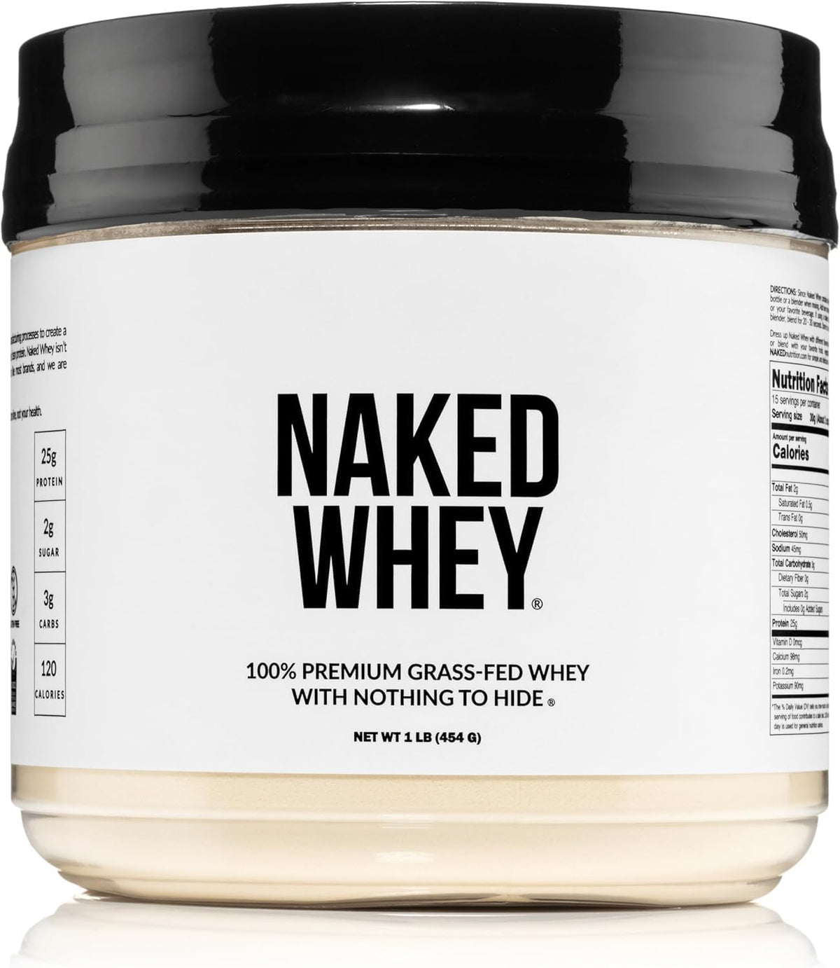 NAKED Suero de leche de 1 libra \u2013 Solo 1 ingrediente, polvo de...