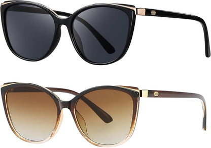 Colrea Gafas de Sol Modernas con Forma de Ojo de Gato para Mujer, E...