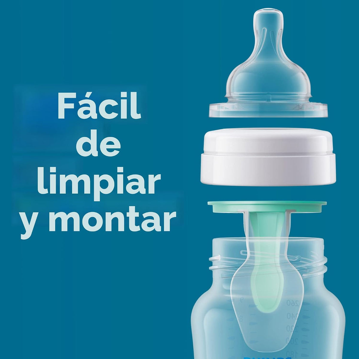 Philips Avent Biberón anticólicos con ventilación AirFree, flujo le...