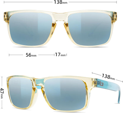 BNUS Corning Gafas de sol con lentes de vidrio para hombres y mujer...