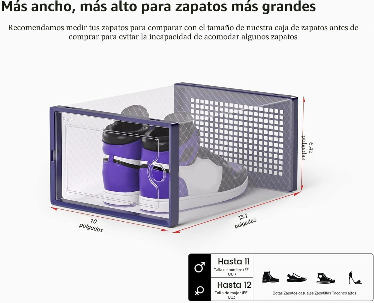 Kuject Cajas de almacenamiento de zapatos grandes, 12 unidades | Es...
