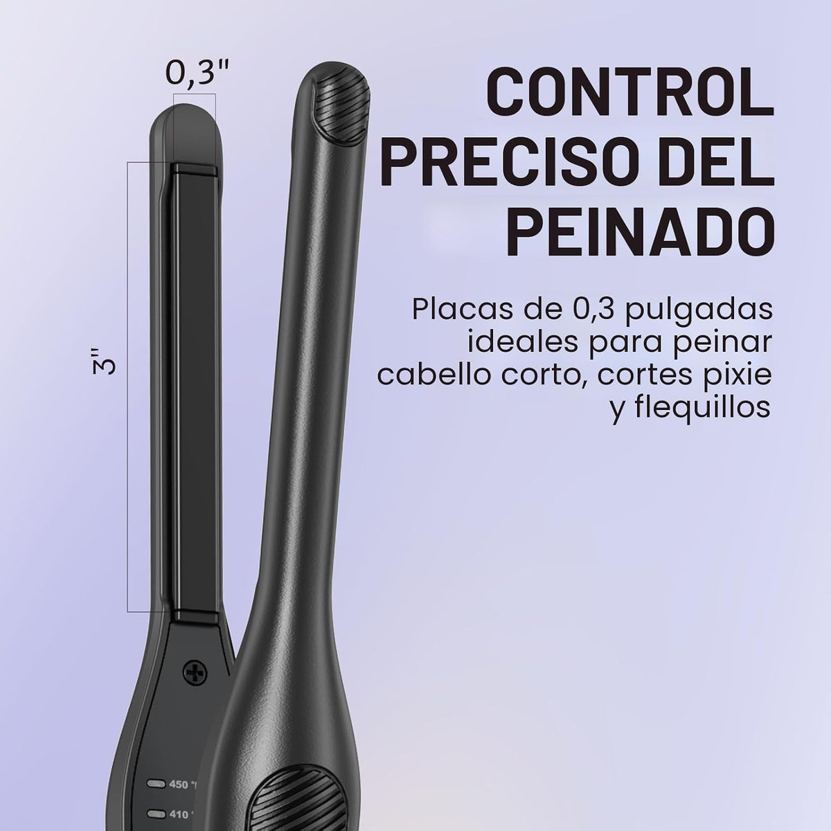 Wavytalk Plancha pequeña tipo lápiz de 0,3 pulgadas para cabello co...