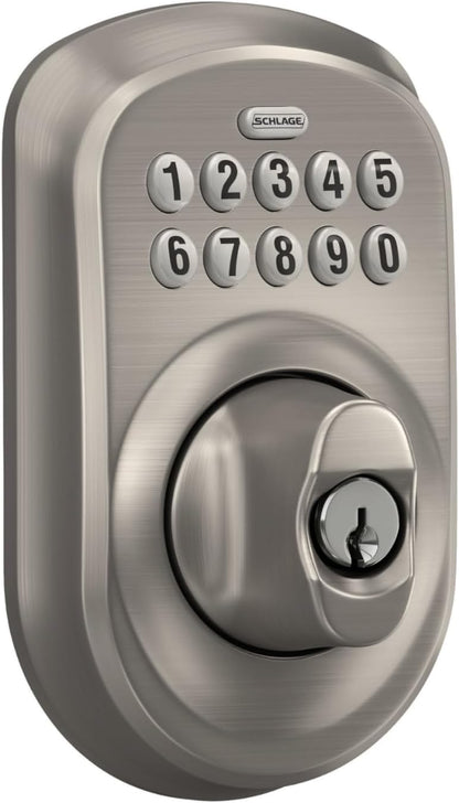 Schlage - Cerrojo de seguridad Plymouth BE365 PLY 619 con teclado,...