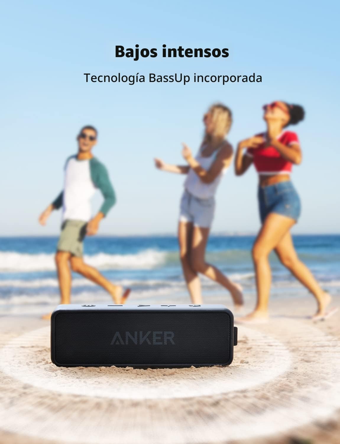 Anker Soundcore 2 Altavoz Bluetooth portátil, 24 horas de reproducc...