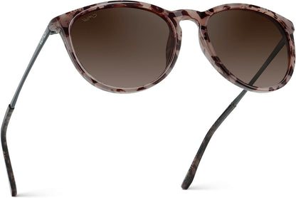 WearMe Pro Gafas de sol polarizadas redondas para mujer, protección...