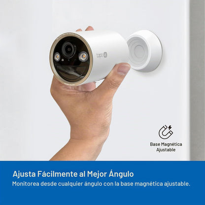 Tapo Cámara de seguridad inalámbrica MagCam 4K para exteriores, mon...