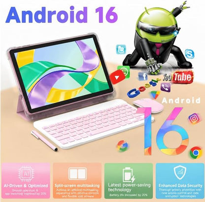 DIGITHINK Tablet PC de 128 GB 10 pulgadas Android 16.0, tabletas An...