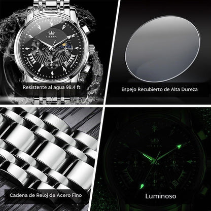 OLEVS Relojes para hombre Relojes de cronógrafo de fácil lectura lu...