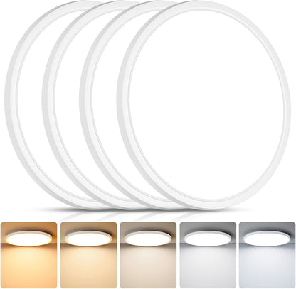 Brightever Lámpara LED de techo empotrada de 12 pulgadas, regulable...