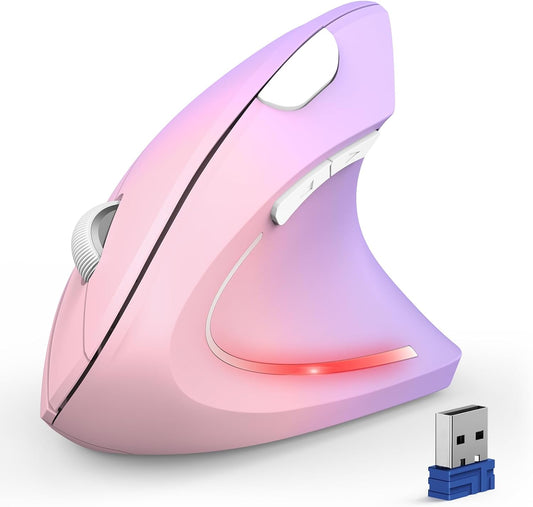 TECKNET Ratón ergonómico, 4800 DPI inalámbrico Bluetooth vertical,...
