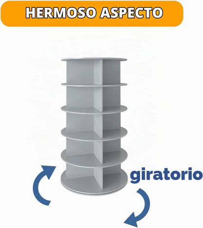 SpaceAid Torre Zapatero Giratorio de 5 Niveles, Exhibidor Giratorio...