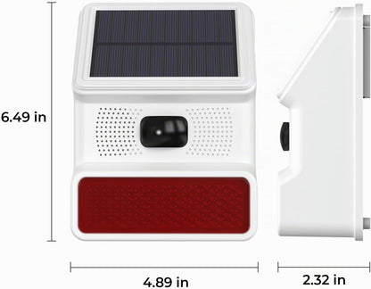 Hapippofa Alarma solar con sensor de movimiento, sirena estroboscóp...