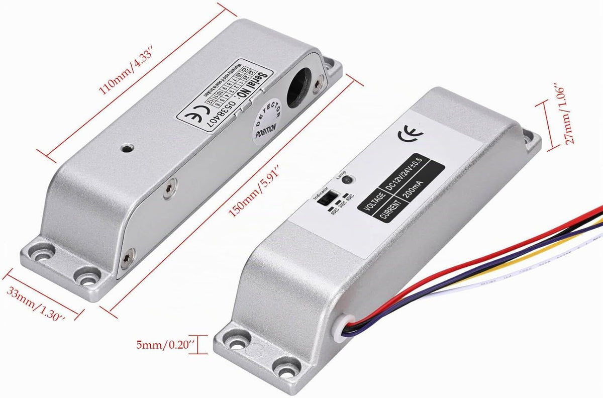 Cerradura eléctrica del perno de la gota del modo NC Fail Safe DC 1...