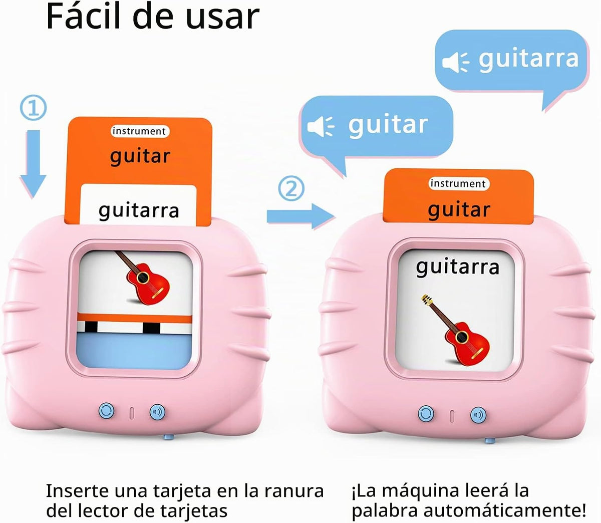 Lapare Tarjetas Didácticas Audibles Bilingües en Español e Inglés c...