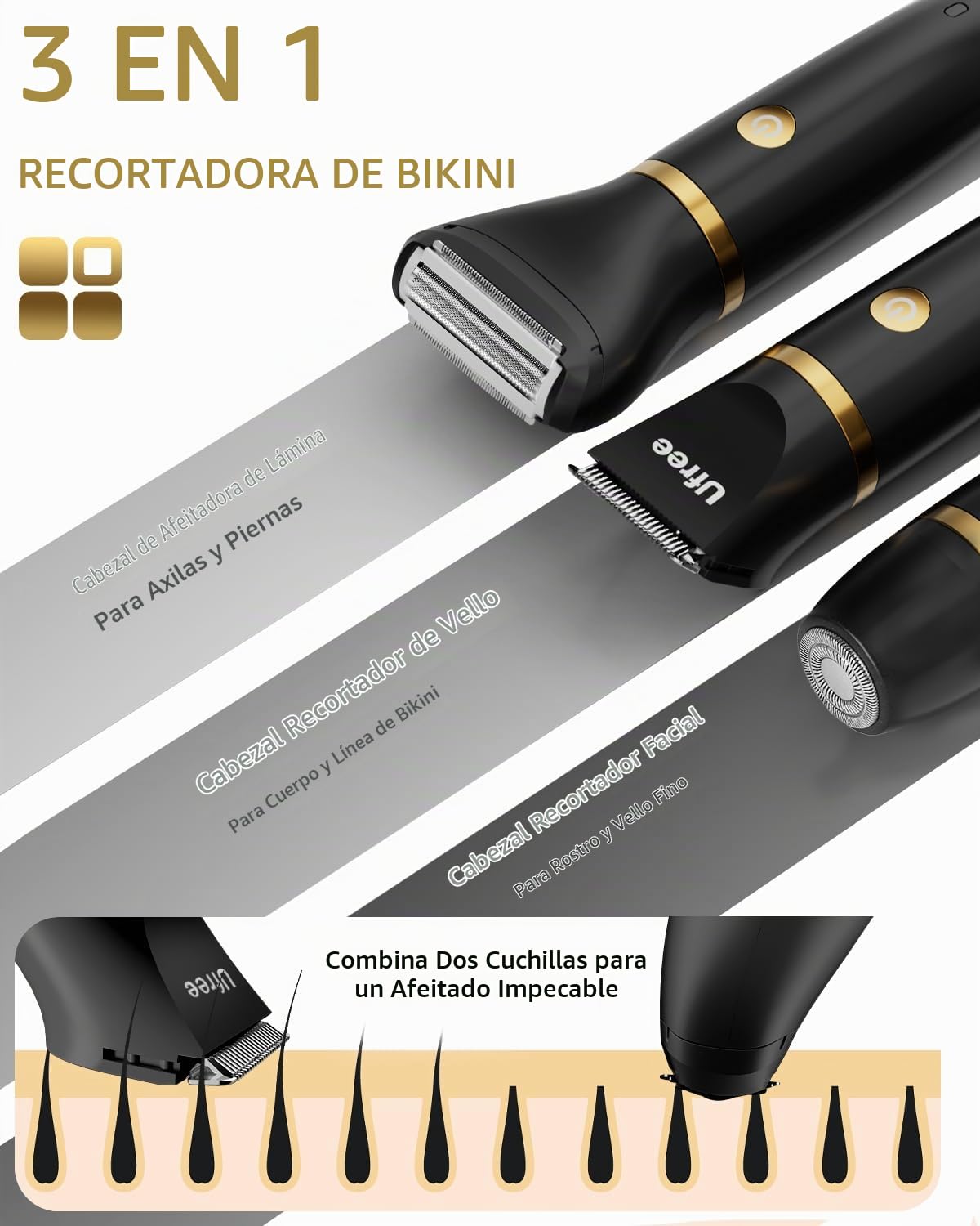 Ufree Maquinillas de afeitar eléctricas 3 en 1 para mujer, regalos...