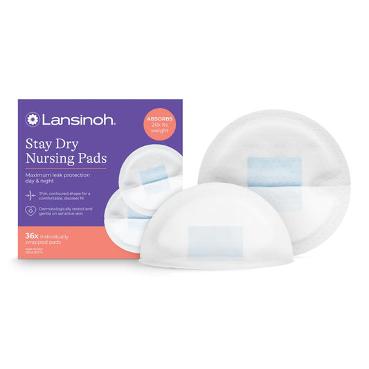 Lansinoh Stay Dry Almohadillas de lactancia desechables, suaves y s...