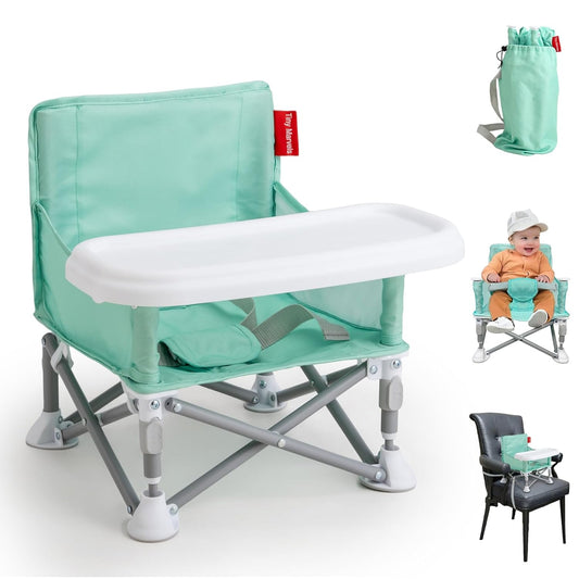 Tiny Marvels Silla de bebé, silla alta portátil para viajes y playa...