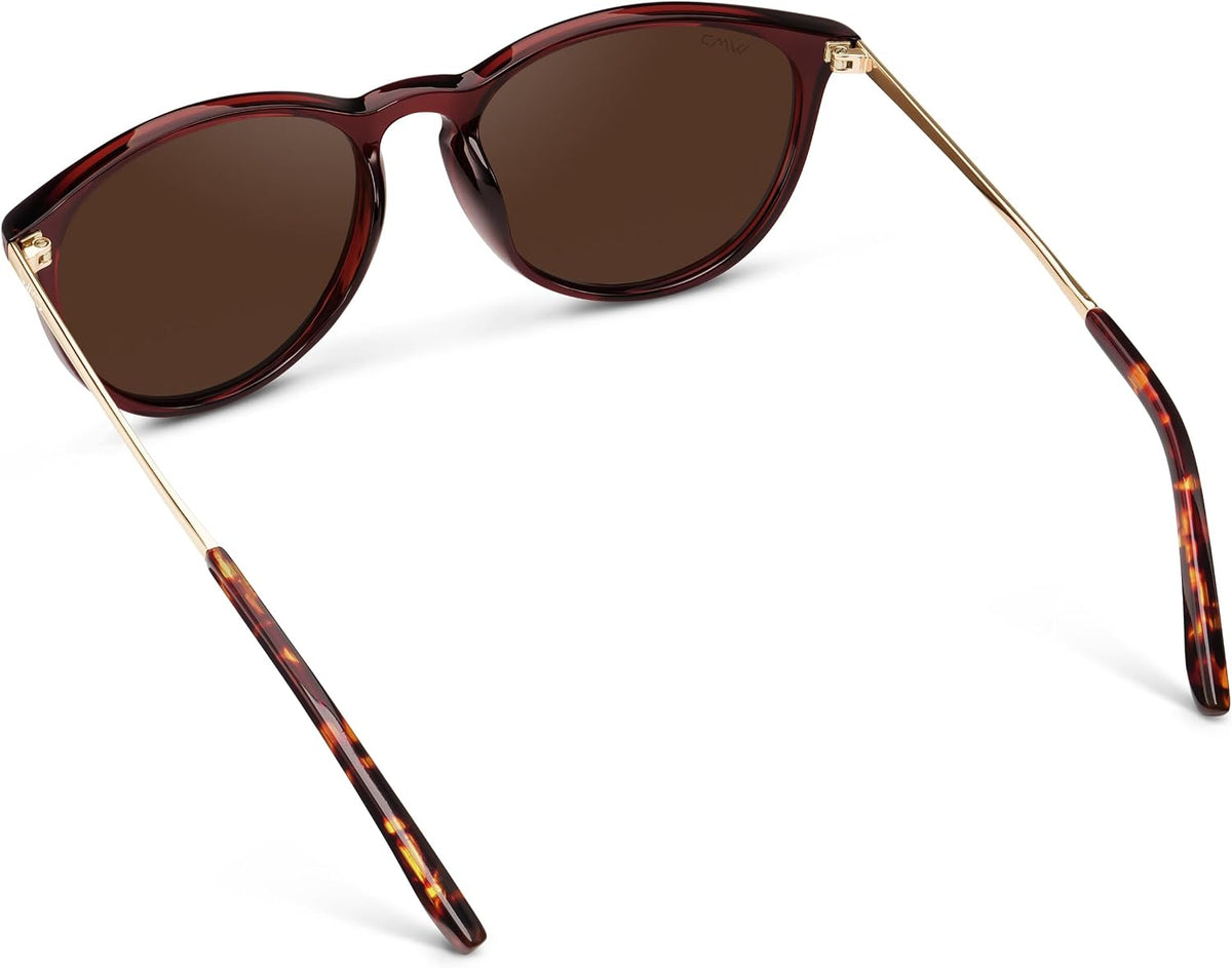 WearMe Pro Gafas de sol polarizadas redondas para mujer, protección...