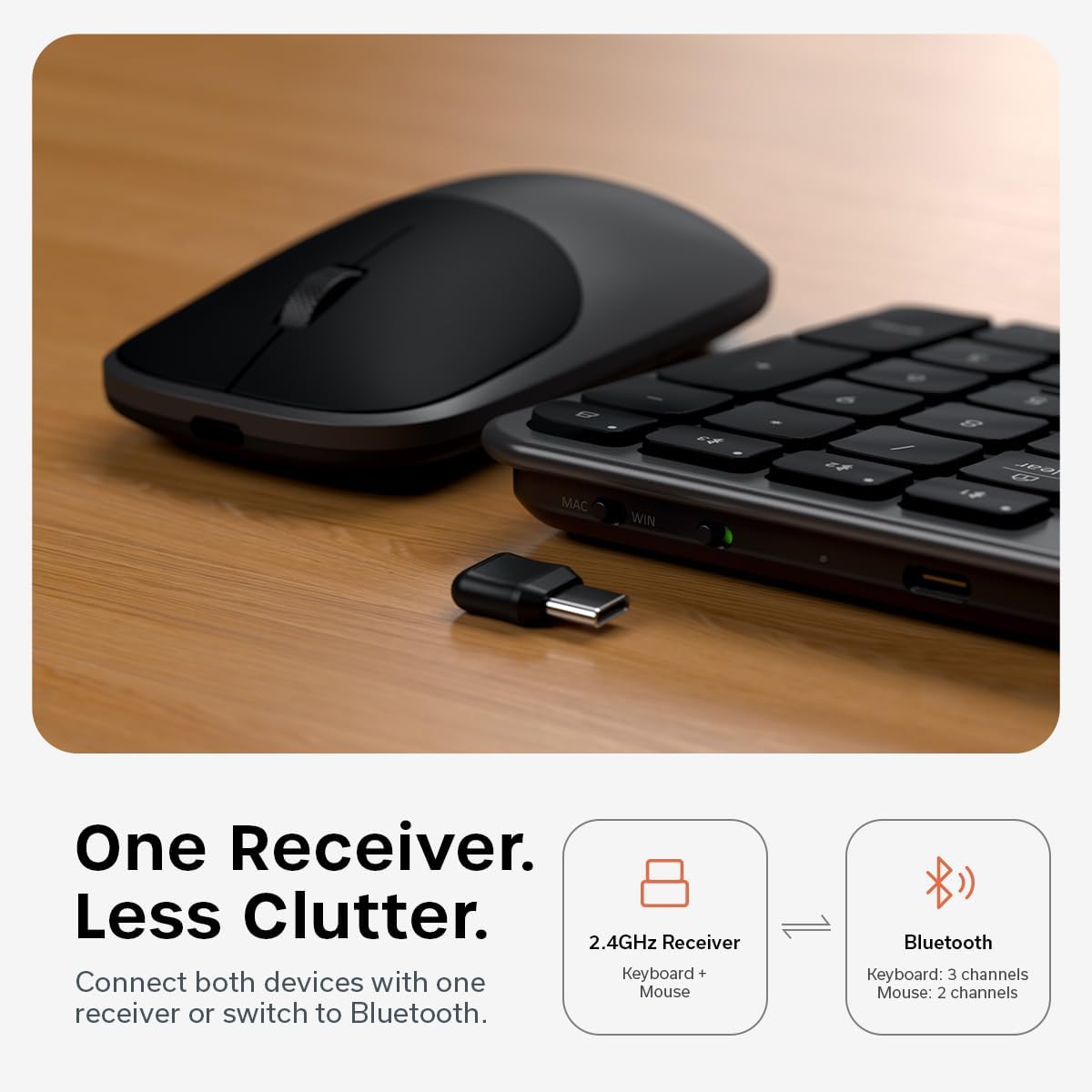 Satechi Slim CEX3 Combo de teclado y mouse inalámbricos, Bluetooth,...