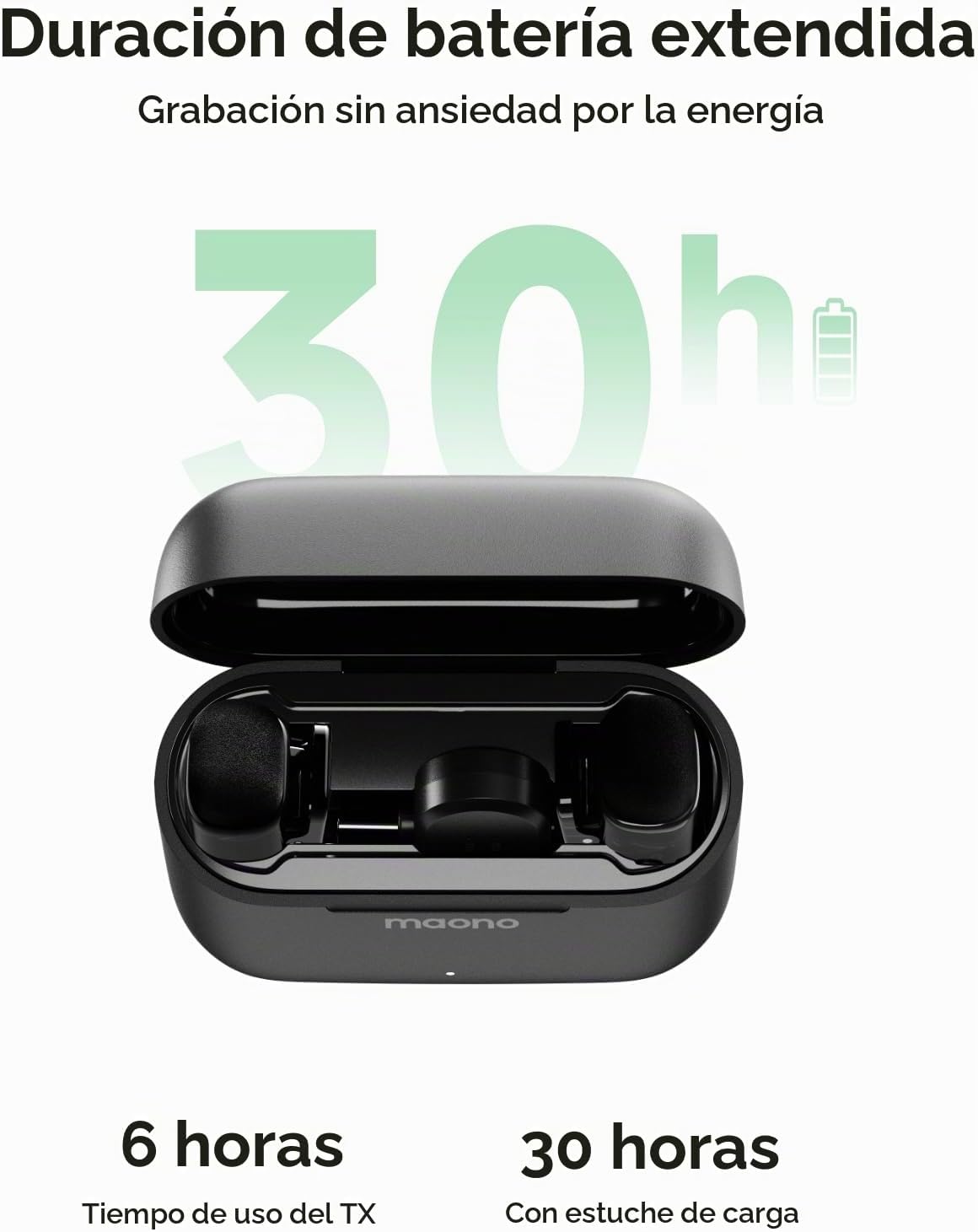MAONO Wave T1 Mini micrófono Lavalier para iPhone\/Android con cone...