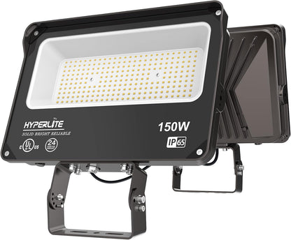 HYPERLITE Luz de inundación LED de 150 W, 2 unidades, 18000 lm, 500...
