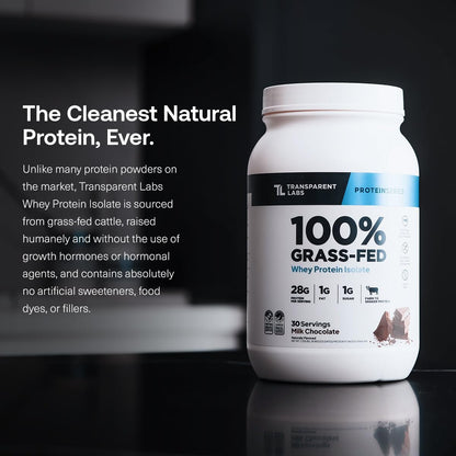 Transparent Labs Proteína de suero aislada alimentada con pasto - S...