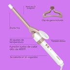 Conair - Plancha rizadora con clip de garra, barril de 1\/2 pulgada...