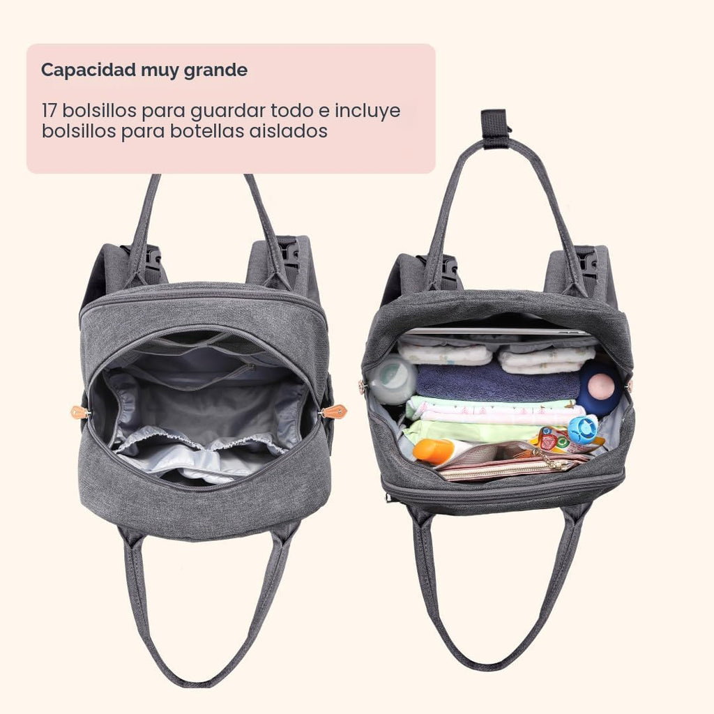 BabbleRoo Mochila para pañales \u2013 Bolsa de viaje para Baby Esse...