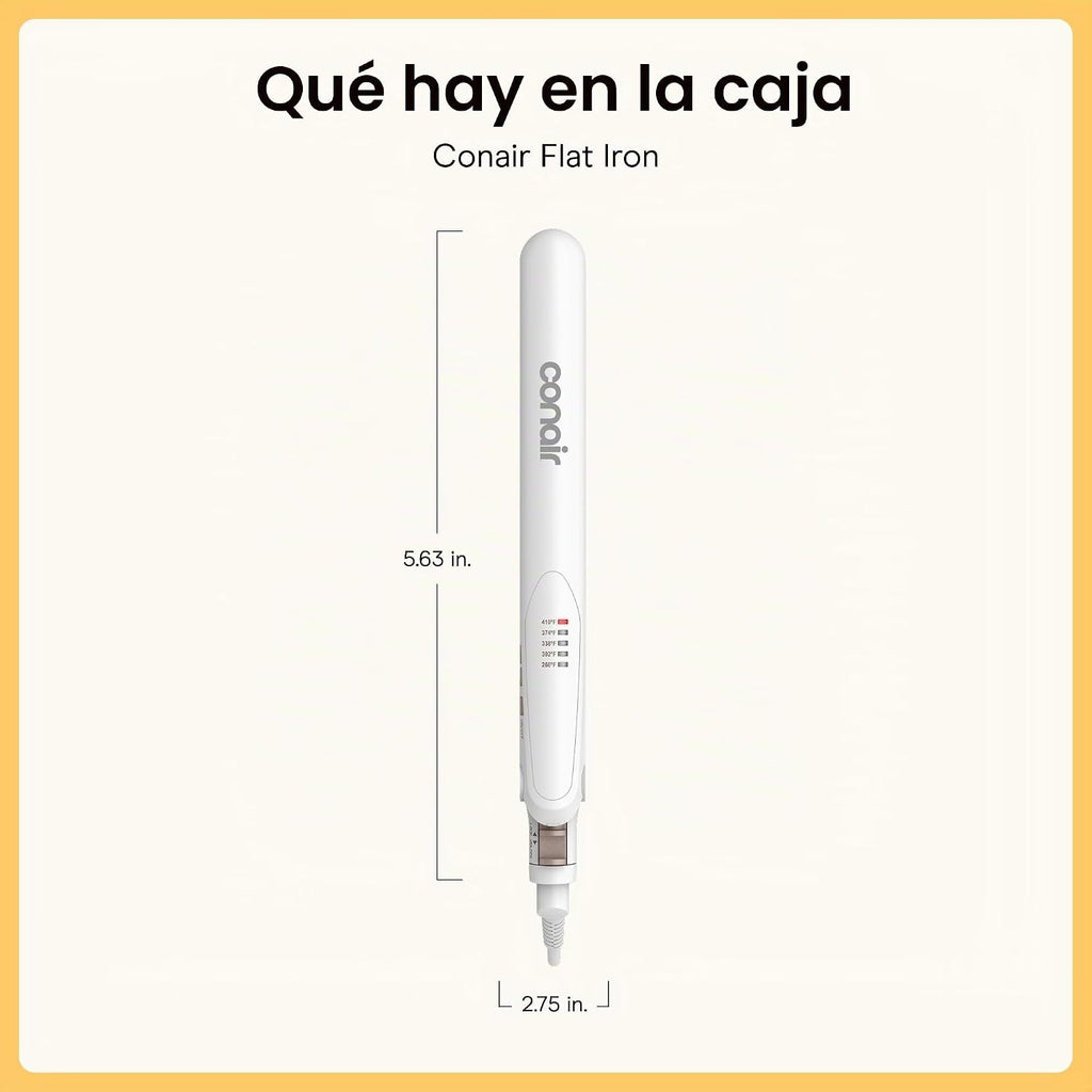 Conair - Plancha para el cabello, doble cerámica, platos extralargo...