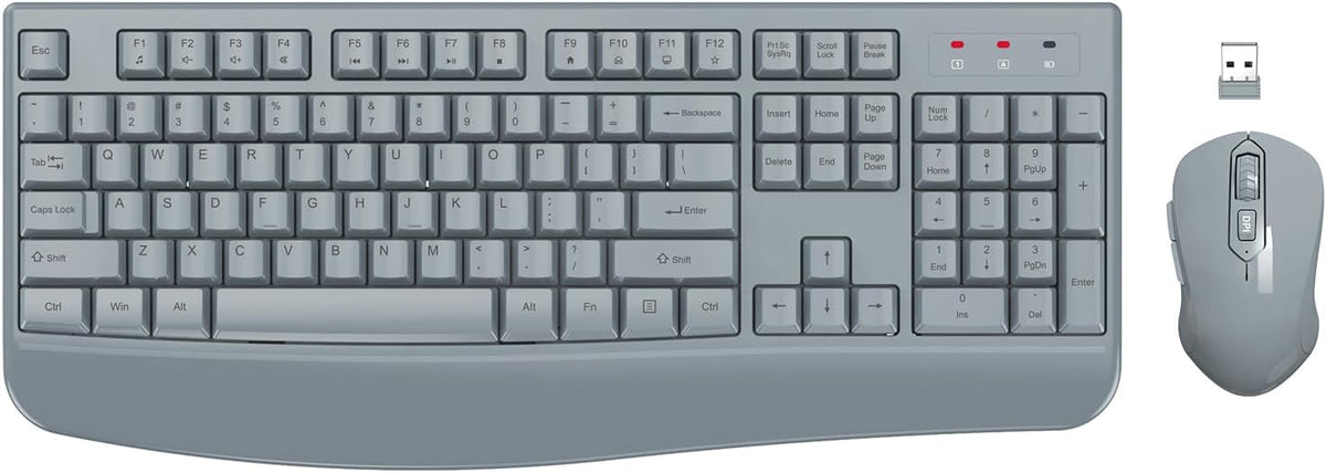 EDJO - Combo de teclado y mouse inalámbricos, teclado ergonómico de...