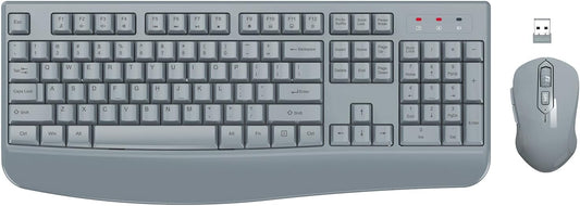 EDJO - Combo de teclado y mouse inalámbricos, teclado ergonómico de...