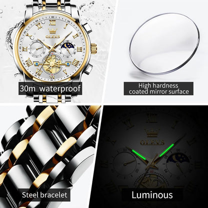 OLEVS Relojes para hombre, resistente al agua, de lujo, gran cara,...